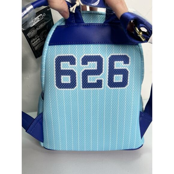 New Loungefly Team Stitch 626 Jersey Series Mini Cosplay Blue Backpack